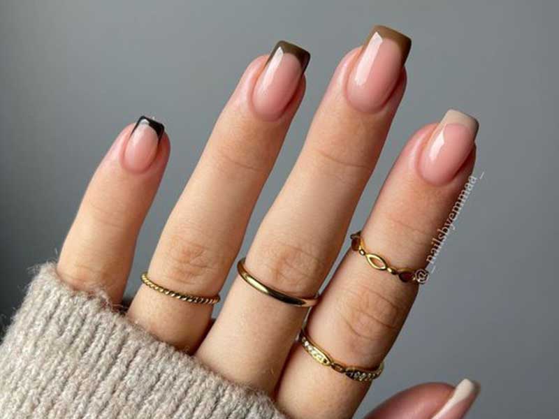 فرنچ کرم رنگ و دیزاین ساده